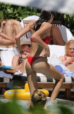 KAIA GERBER in Red Bikini at a Beach in Miami 04/02/2018