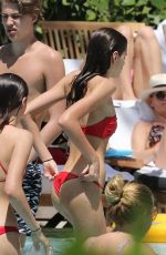 KAIA GERBER in Red Bikini at a Beach in Miami 04/02/2018