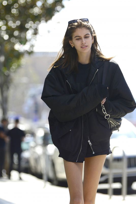 KAIA GERBER Leaves Tocaya Organica in West Hollywood 04/20/2018