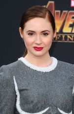 KAREN GILLAN at Avengers: Infinity War Premiere in Los Angeles 04/23/2018