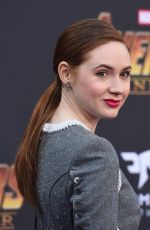 KAREN GILLAN at Avengers: Infinity War Premiere in Los Angeles 04/23/2018