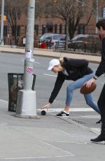 KARLIE KLOSS and Joshua Kushner Out in New York 04/07/2018
