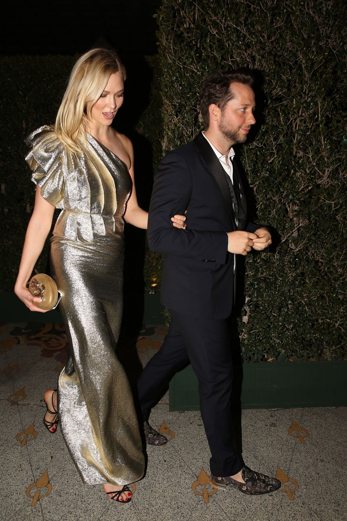 KARLIE KLOSS at Gwyneth Paltrow and Brad Falchuk’s Engagement Party in Los Angeles ...