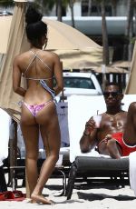 KARREUCHE TRAN in Bikini at a Beach in Miami 04/12/2018