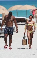 KARRUECHE TRAN in Bikini at a Beach in Miami 04/13/2018
