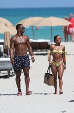 KARRUECHE TRAN in Bikini at a Beach in Miami 04/13/2018
