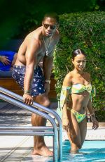 KARRUECHE TRAN in Bikini ata Pool in Miami 04/13/2018