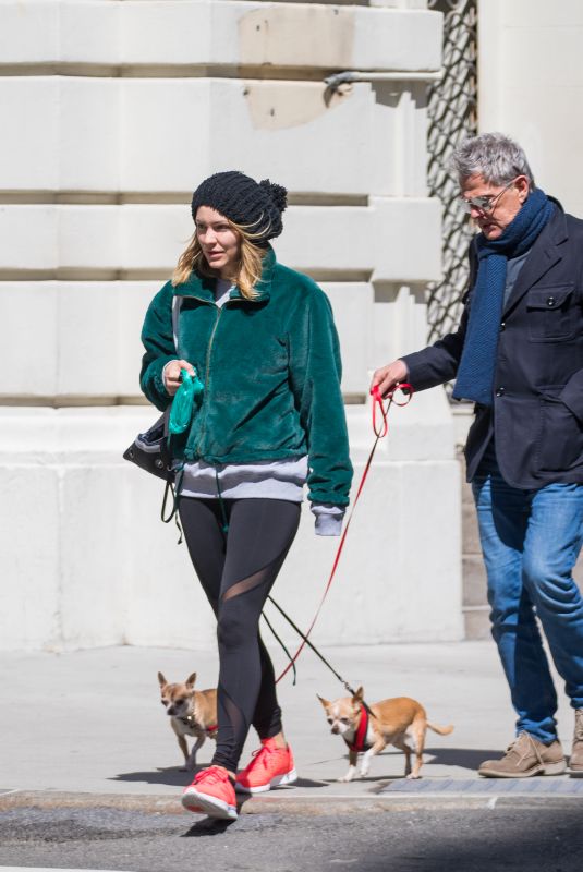 KATHARINE MCPHEE and David Foster Out with Their Dogs in New York 04/05/2018