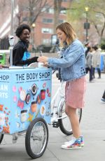 KATHARINE MCPHEE at Body Shops New Body Yogurts Cart in New York 04/13/2018