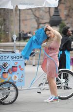 KATHARINE MCPHEE at Body Shops New Body Yogurts Cart in New York 04/13/2018