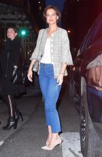KATIE HOLMES Night Out in New York 04/23/2018