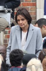 KATIE HOLMES on the Set of New Fox FBI Drama in Chicago 04/11/2018