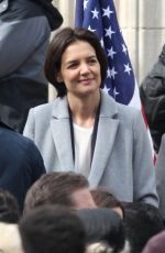 KATIE HOLMES on the Set of New Fox FBI Drama in Chicago 04/11/2018