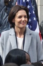 KATIE HOLMES on the Set of New Fox FBI Drama in Chicago 04/11/2018