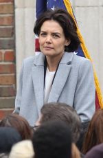 KATIE HOLMES on the Set of New Fox FBI Drama in Chicago 04/11/2018