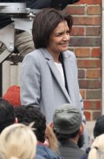 KATIE HOLMES on the Set of New Fox FBI Drama in Chicago 04/11/2018