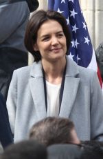 KATIE HOLMES on the Set of New Fox FBI Drama in Chicago 04/11/2018