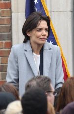 KATIE HOLMES on the Set of New Fox FBI Drama in Chicago 04/11/2018