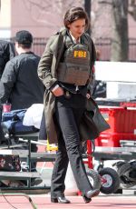 KATIE HOLMES on the Set of Untitled FBI FOX Project in Chicago 04/10/2018