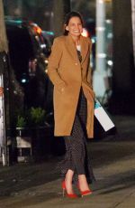 KATIE HOLMES Out and About in New York 04/18/2018
