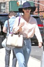 KATIE HOLMES Out and About in New York 04/26/2018