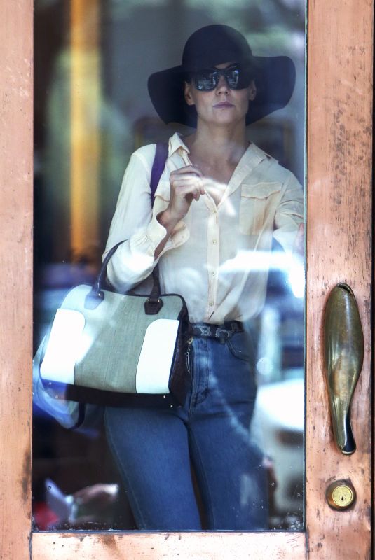 KATIE HOLMES Out and About in New York 04/26/2018