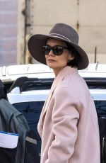 KATIE HOLMES Out in New York 04/18/2018