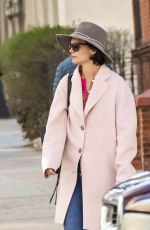 KATIE HOLMES Out in New York 04/18/2018