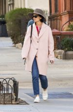 KATIE HOLMES Out in New York 04/18/2018