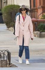 KATIE HOLMES Out in New York 04/18/2018