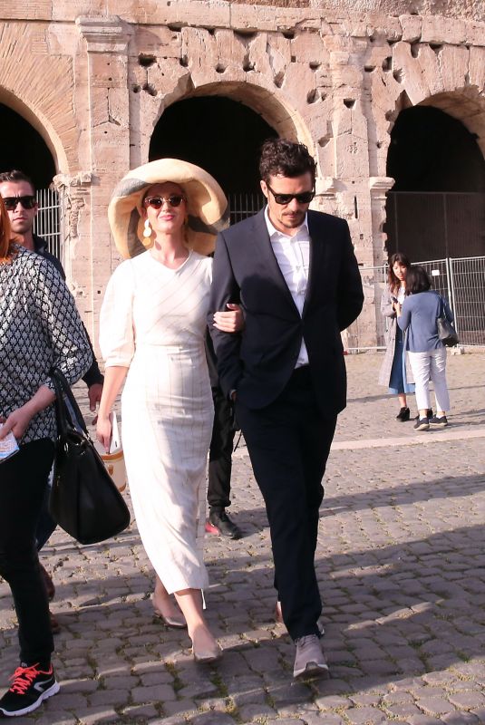 KATY PERRY and Orlando Bloom Out in Rome 04/28/2018