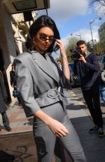 KENDALL JENNER Arrives at Adidas Store in Paris 04/05/2018