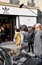 KENDALL JENNER Arrives at Adidas Store in Paris 04/05/2018