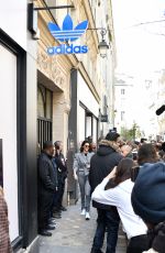 KENDALL JENNER Arrives at Adidas Store in Paris 04/05/2018