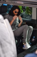 KENDALL JENNER Arrives at Adidas Store in Paris 04/05/2018