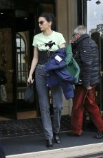 KENDALL JENNER Leaves Her Hotel in Paris 04/03/2018