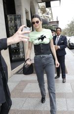 KENDALL JENNER Leaves Her Hotel in Paris 04/03/2018