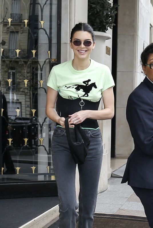 KENDALL JENNER Leaves Her Hotel in Paris 04/03/2018