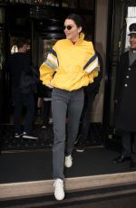 KENDALL JENNER Out and About in Paris 04/04/2018