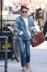 KERI RUSSELL Out Shopping in New York 04/20/2018
