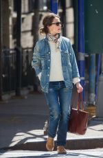 KERI RUSSELL Out Shopping in New York 04/20/2018