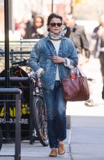 KERI RUSSELL Out Shopping in New York 04/20/2018