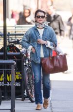 KERI RUSSELL Out Shopping in New York 04/20/2018