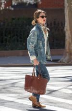 KERI RUSSELL Out Shopping in New York 04/20/2018