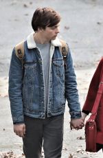 KIERNAN SHIPKA on the Set of The Chilling Adventures of Sabrina in Vancouver 04/04/2018
