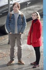 KIERNAN SHIPKA on the Set of The Chilling Adventures of Sabrina in Vancouver 04/04/2018