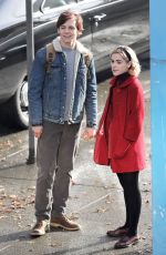 KIERNAN SHIPKA on the Set of The Chilling Adventures of Sabrina in Vancouver 04/04/2018