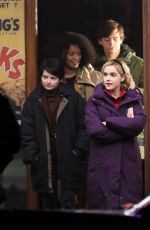 KIERNAN SHIPKA on the Set of The Chilling Adventures of Sabrina in Vancouver 04/05/2018