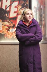 KIERNAN SHIPKA on the Set of The Chilling Adventures of Sabrina in Vancouver 04/05/2018