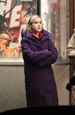 KIERNAN SHIPKA on the Set of The Chilling Adventures of Sabrina in Vancouver 04/05/2018